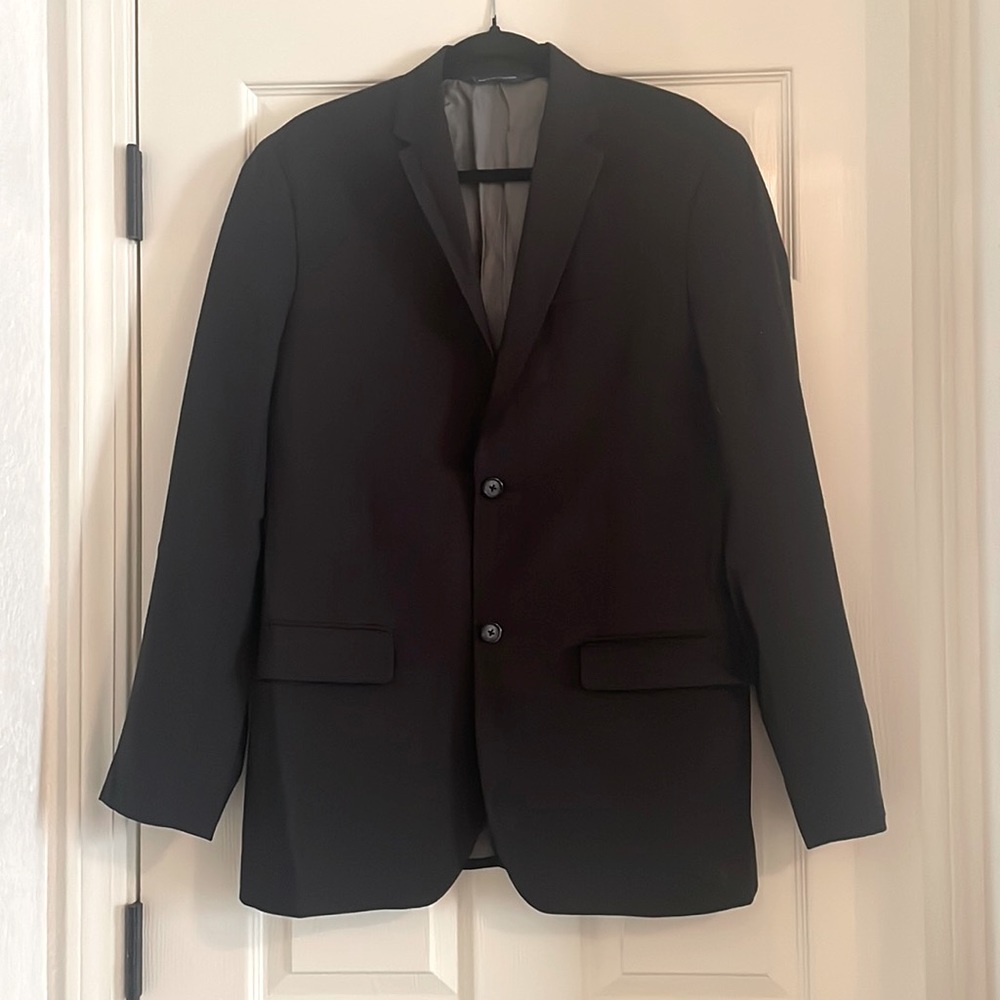 Perry Ellis Suit Jacket, Black, Size 40 Regular